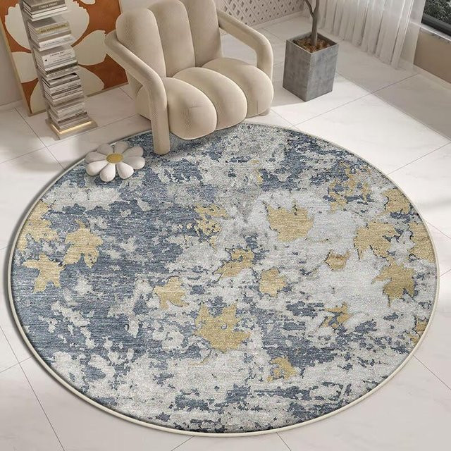 Runder Teppich Karpetti in Multicolour, modern und gestreift, rutschfest und waschbar, Durchmesser: 100 cm - Bild 1