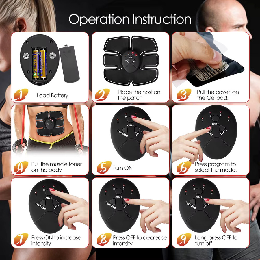 SANPKON EMS Muskelstimulator, Schwarz, Unisex - Bild 5