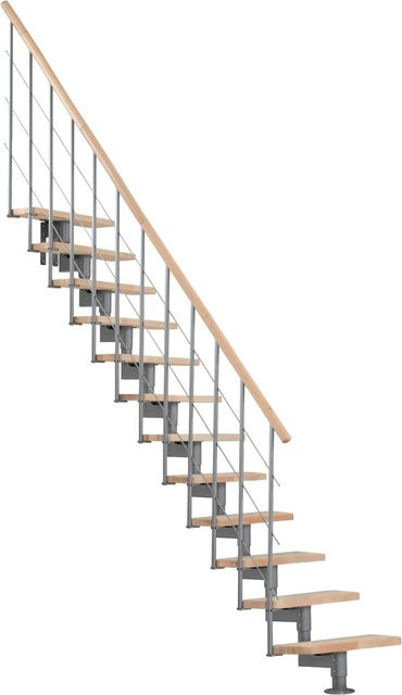 Minka Raumspartreppe Style in Buche und Grau für eine Geschosshöhe bis 304 cm - Bild 1