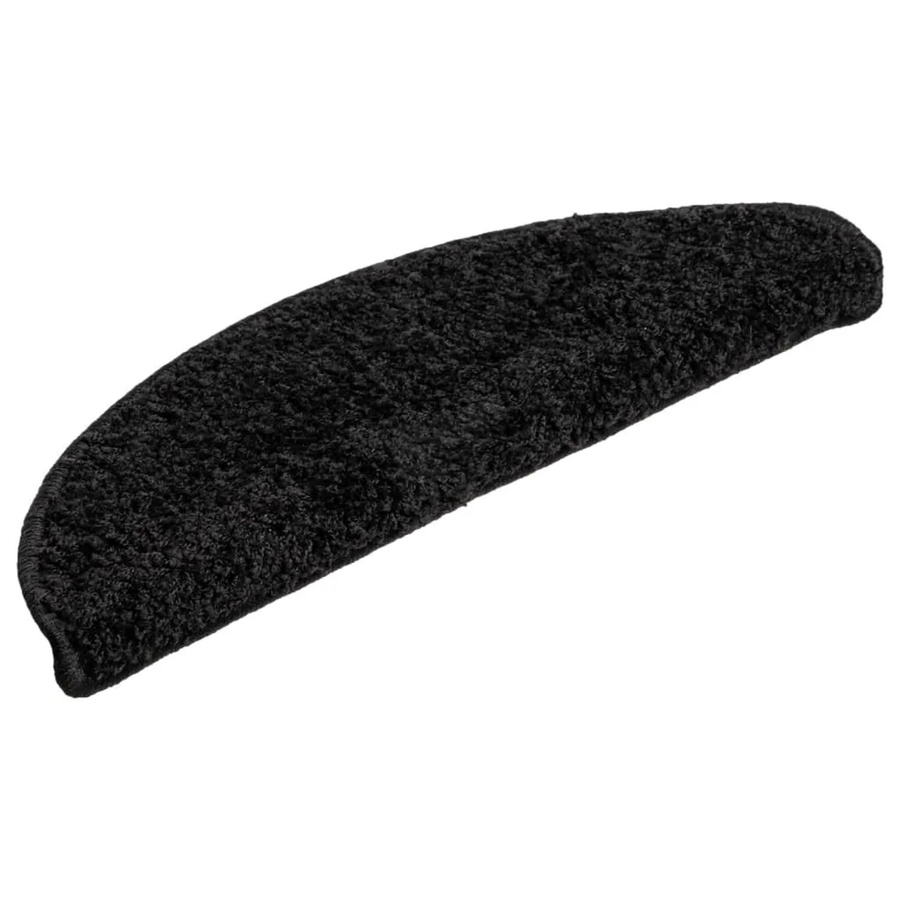 vidaXL Treppenmatten aus Polypropylen, 15 Stück, Schwarz, rutschfest und schalldämpfend, B/T/H: 56 x 17 x 3 cm - Bild 2