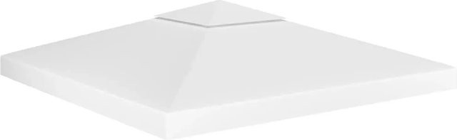 vidaXL Pavillon-Dachplane mit Kaminabzug aus Polyester in Weiß, B x B: 3 x 3 m - Bild 1