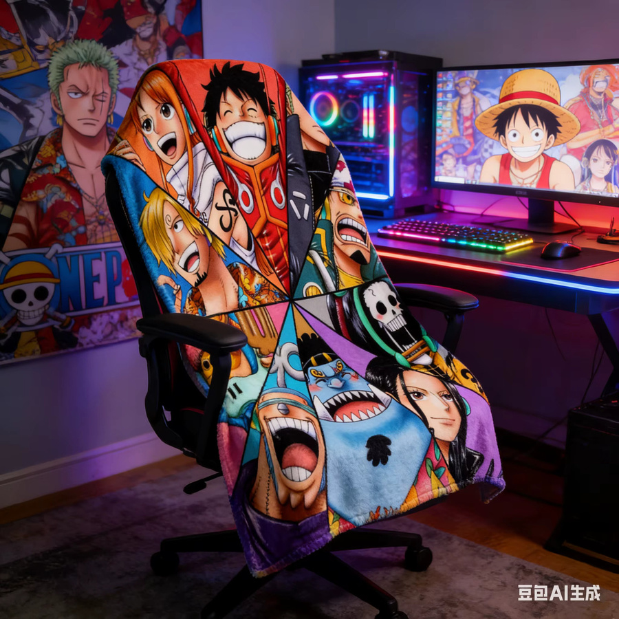 Bandai One Piece Anime Flanell-Decke aus Polyester, superweich und warm, Multicolour - Bild 3