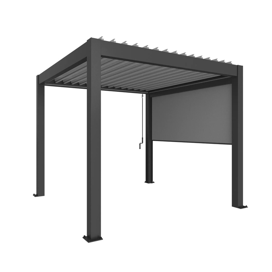 Biohort Pergola-Sonnenrollo manuell aus Aluminium, Dunkelgrau-Metallic, B/H/T: 327 x 235 x 10 cm - Bild 2