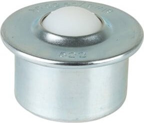 BS Kugelrolle E36.022 aus Kunststoff in Silber, Durchmesser: 22 mm - Bild 1