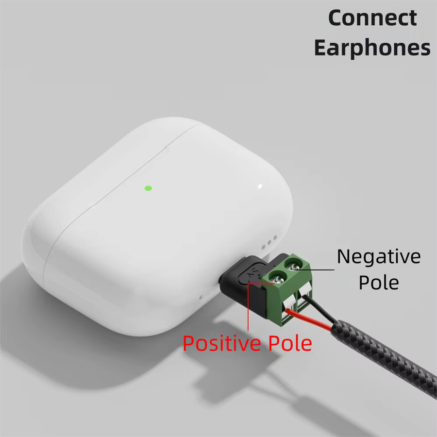 USB C auf 2-Pin Terminal Adapter Typ-C Schraubklemmen Crimp Terminal Block Grün 5V Ladeanschluss - Bild 4