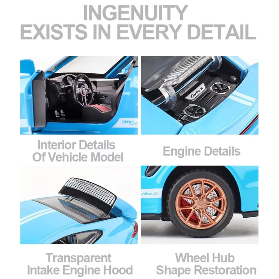 MINI AUTO Turbos Legierung Druckguss Sportwagen, 1:32, mit Licht und Sound - Bild 4