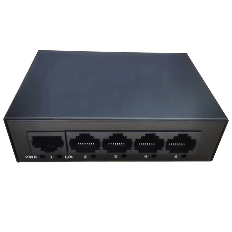 MZX Gigabit Netzwerk-Switch mit 5 Ports, 1000Mbps Ethernet LAN Hub RJ45, Schwarz - Bild 5