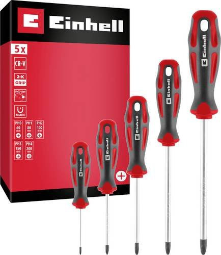 Einhell Universal Werkstatt Schraubendreher-Set PH, 5-teilig - Bild 1