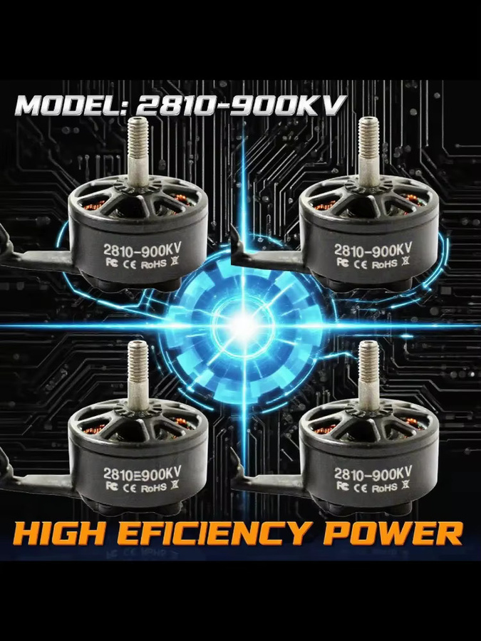 Dogmang 2810 900kv Bürstenloser Motor für FPV Racing Drohnen und Quadcopter, Schwarz - Bild 4