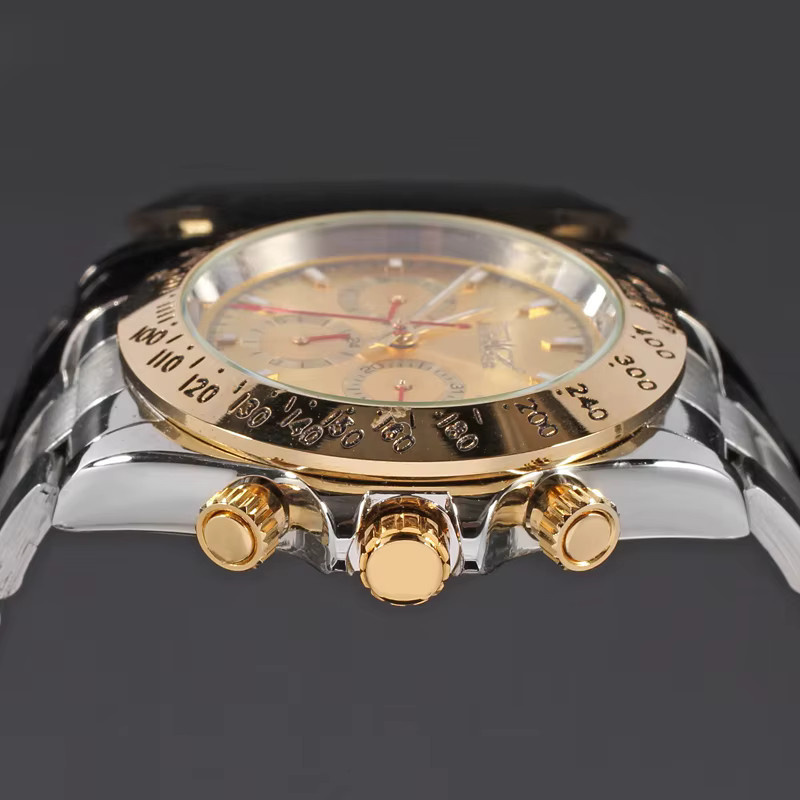 JARAGAR Armbanduhr Automatik, Edelstahl, Gold, Herren - Bild 4