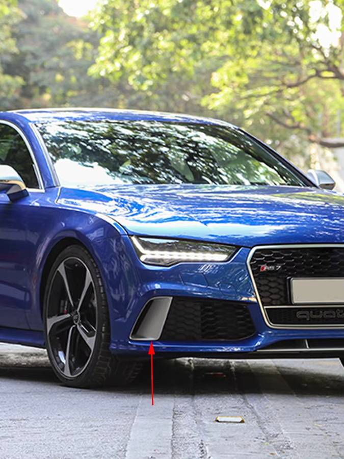 Front Stoßstange Nebellicht Abdeckung Rahmen für Audi RS6 und RS7 2009-2018 in Silber - Bild 4