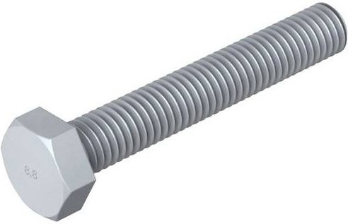 OBO Bettermann Sechskantschraube M8x50 aus verzinktem Stahl in Silber, 100 Stück - Bild 1