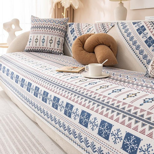 Rutschfestes und schmutzabweisendes Sofakissen aus Baumwolle und Leinen von Household supplies MH, Modell Leinen und Grobgewebe, B/H: 60 x 70 cm - Bild 1