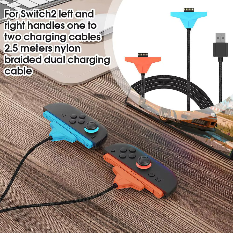 Magnetisches 2-in-1 Doppelladegerät für Switch2 linke und rechte Controller - Bild 3