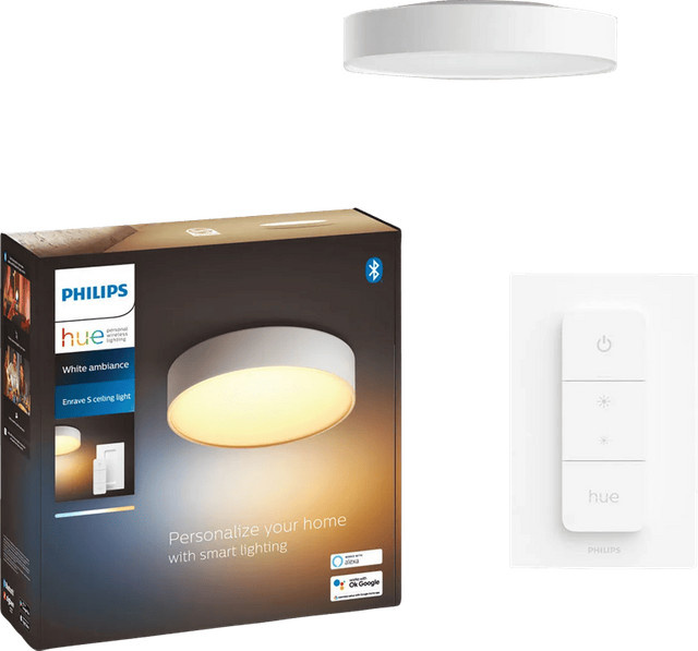 Philips Hue Enrave S Deckenleuchte White Ambiance in Weiß mit Dimmer und Bluetooth LED-Beleuchtung - Bild 1