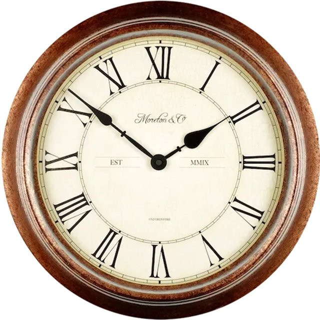 Technoline Quarzwanduhr WT 7006 in Braun im Vintage-Design aus Holz - Bild 1