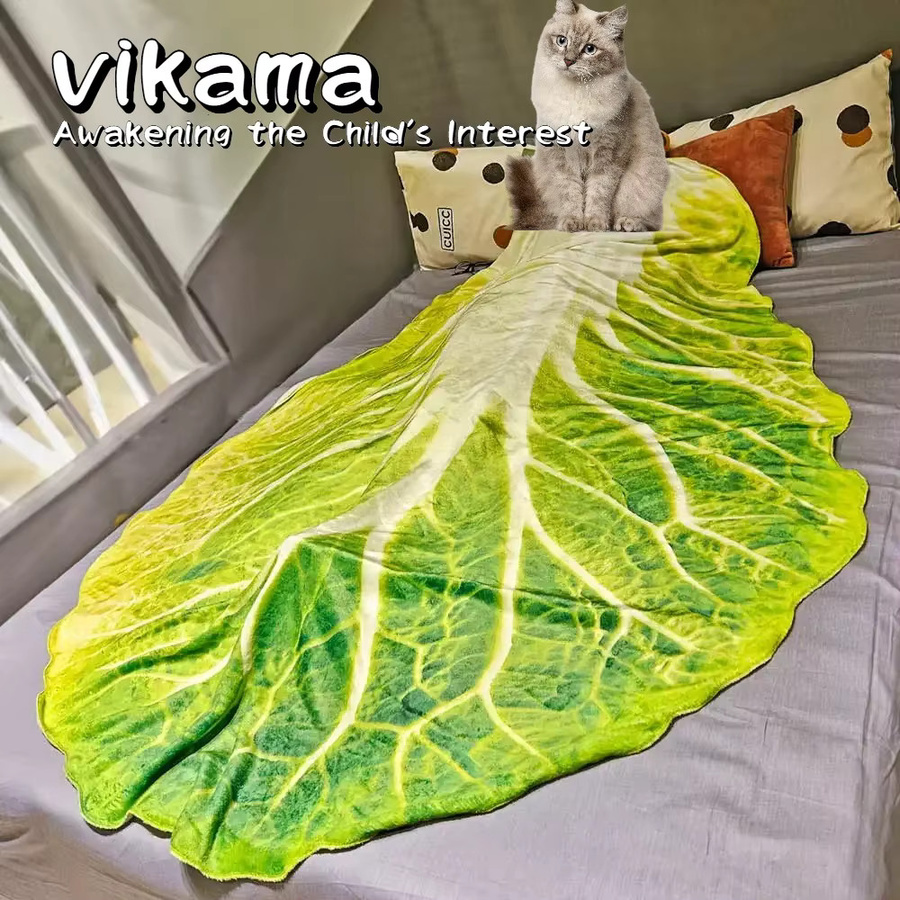 VIKAMA Kreative kohlförmige Überwurfdecke, weich und warm für Sofa, Bett oder Outdoor - Bild 2