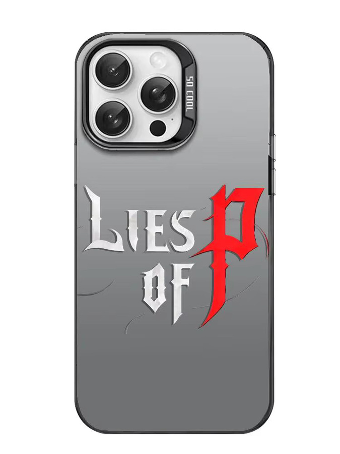 L-Lies Of P Game Logo Handyhülle für iPhone 17 16 15 14 13 12 11 Pro Max Air Matte Laser Aurora stoßfeste Schutzhülle in Multicolour und Weiß - Bild 4