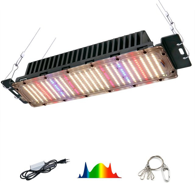 YXO YUXINOU 300W LED Quantum Grow Light Vollspektrum Pflanzenlampe für Indoor und Hydrokulturen, Schwarz - Bild 1