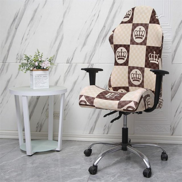 Yiran Furniture E-Sport Stuhlhülle für Gaming- und Bürostühle, Beige/Mehrfarbig, Polyester - Bild 1