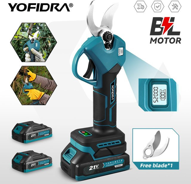 Yofidra Akku Astschere mit 30mm Schneidkapazität und bürstenlosem Motor in Blau - Bild 1