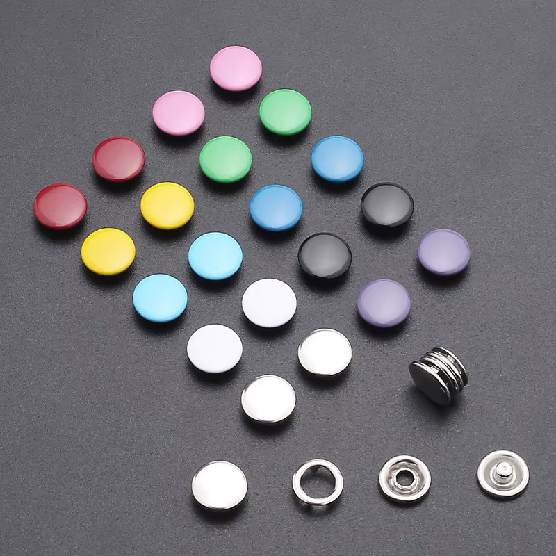 50er Set Metall-Druckknopf-Werkzeug mit Zange und Schnallen für DIY-Handwerk und Kleidung in Silber und Multicolour - Bild 3