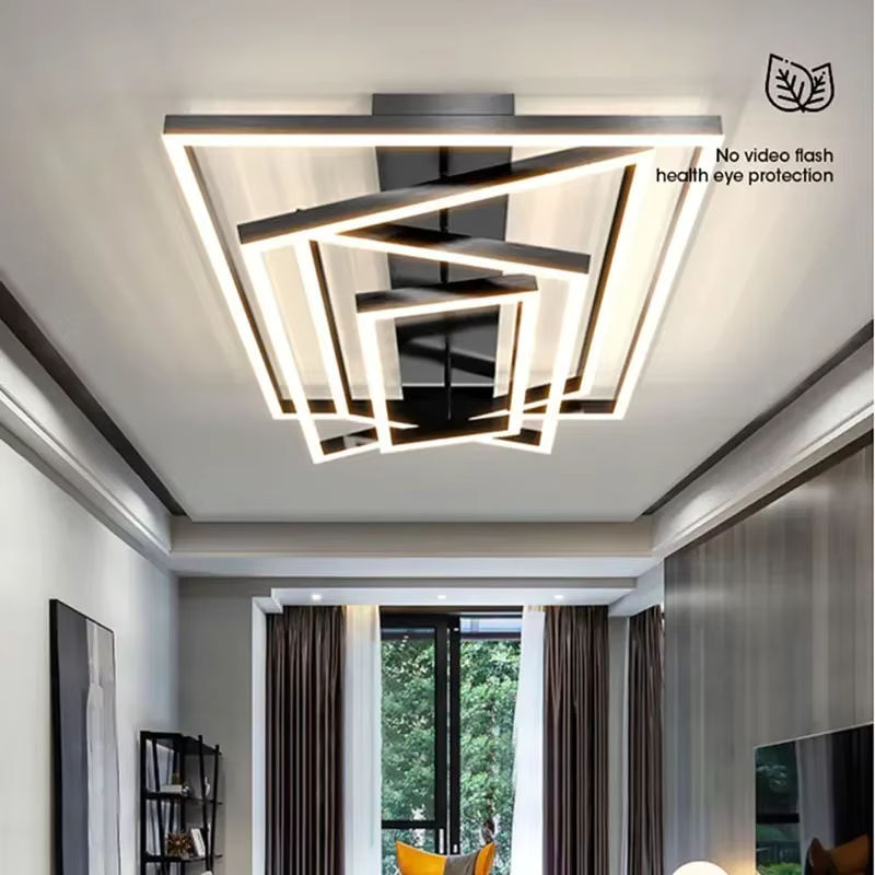 Moderne LED-Deckenleuchte DAMIASMIL in Schwarz und Weiß für Wohnzimmer, Esszimmer oder Schlafzimmer - Bild 3