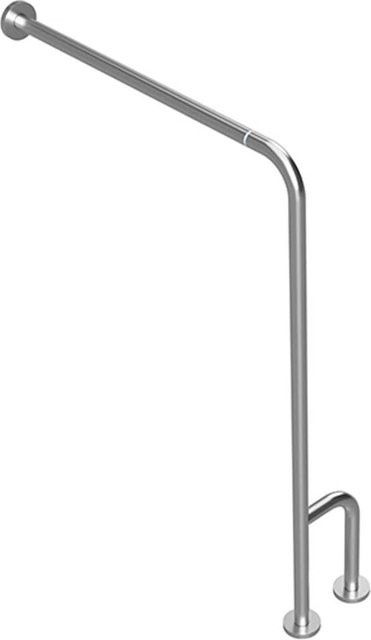 Brillantbad BELP Stützgriff Rechts Steckbar Edelstahl gebürstet Silber B/T/H: 84,0 x 23,0 x 86,6 cm mit 120 kg Traglast für Bad und WC - Bild 1