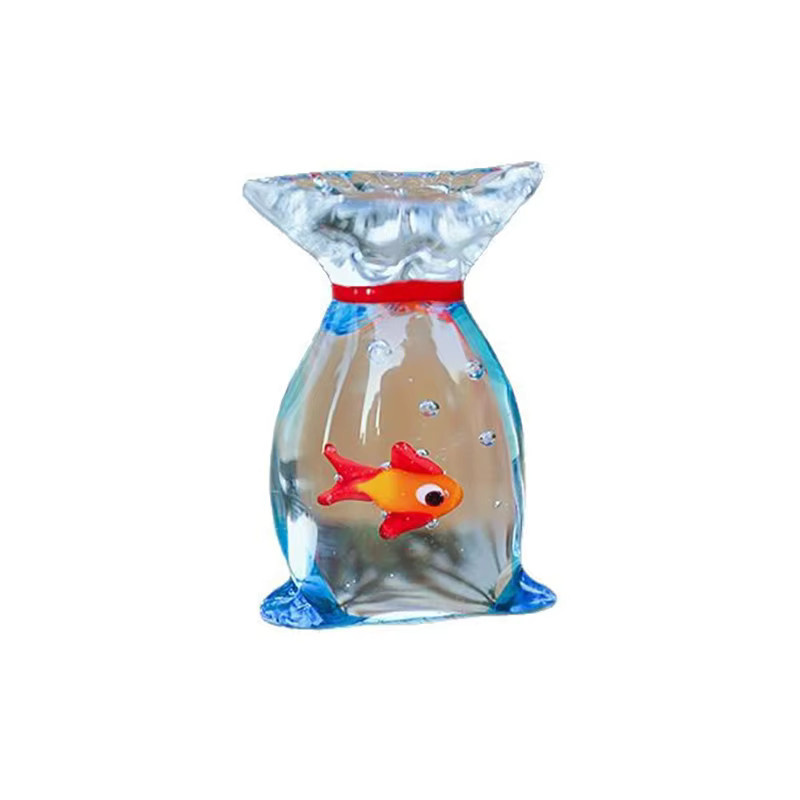 Handgefertigte Glas-Fisch-Figur von TPXCKz als dekoratives Mini-Desktop-Ornament für dein Zuhause oder dein Büro - Bild 6