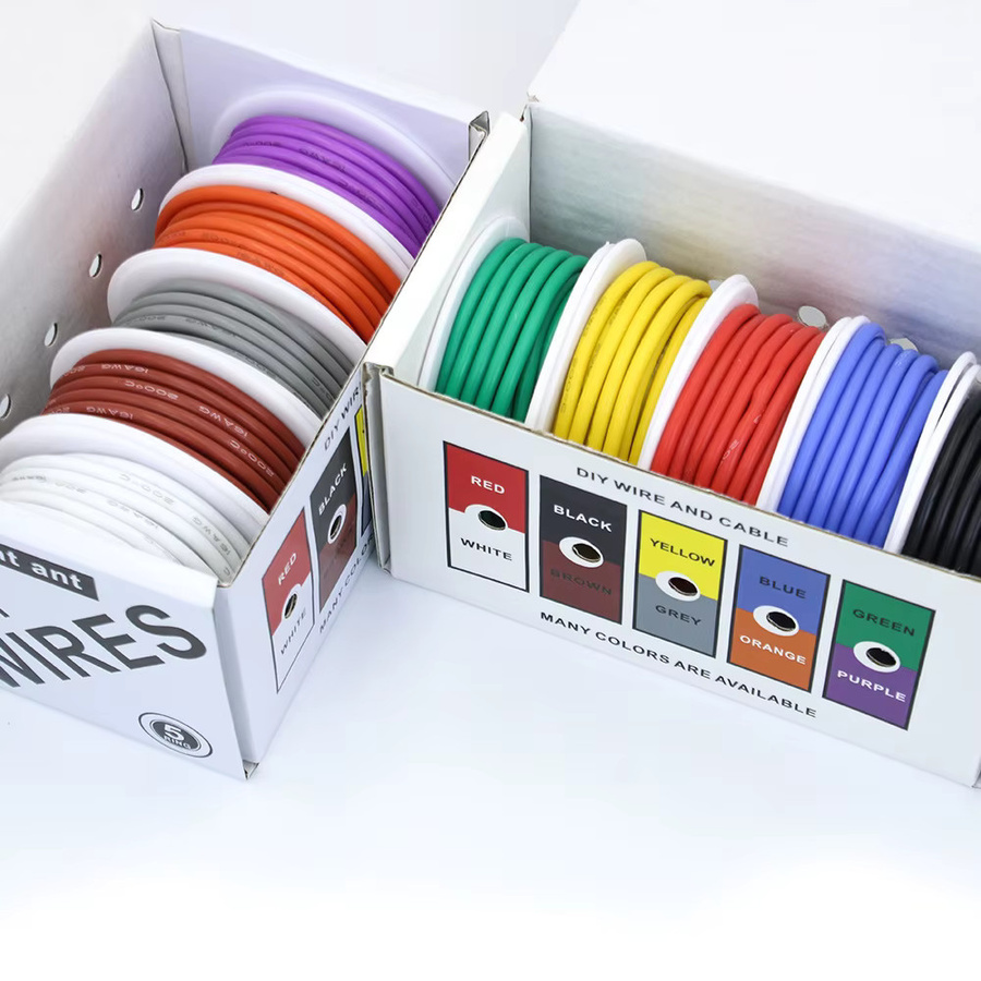 Beteno 5-Farben-Mix-Kit UL1007 Draht mit PVC-Isolierung aus verzinntem Kupfer, verseilte elektrische Leitung für PCB, Multicolor - Bild 2