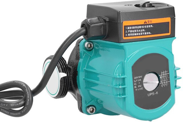 Koogeelife UPS6 Automatische Umwälzpumpe mit 3 Geschwindigkeiten, 100W, 1,5 Zoll, Türkis, Edelstahl - Bild 1