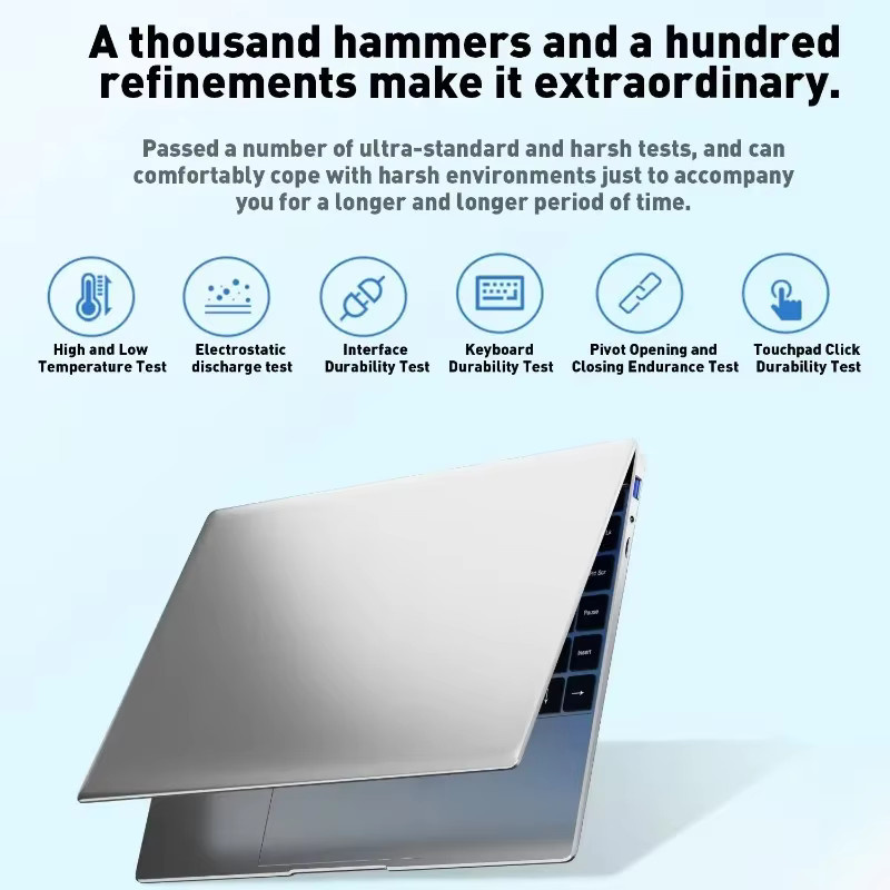 Ultra-Slim Laptop 14,1 Zoll mit Intel Prozessor, 16GB RAM, 2TB SSD und Windows 11 Pro in Silber - Bild 5