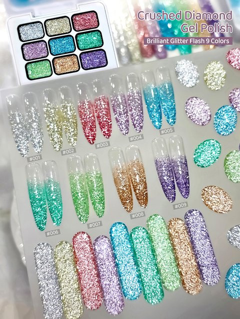 XEIJAYI Nagellack Gel, Schimmernd, 9 Farben - Bild 1