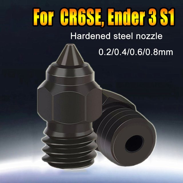 Creality Gehärtete Stahl Düse für CR-6 SE Ender-3 S1 Pro und Sprite Extruder in Schwarz - Bild 1