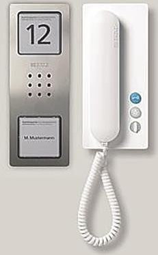 Siedle Compact Audio-Set CA 812-1 E/W Kabelgebundene Türsprechanlage in Silber und Weiß - Bild 1
