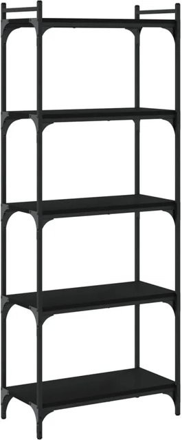 vidaXL Bücherregal mit 5 Böden in Schwarz im Industrial Design, B/T/H: 60 x 30 x 154 cm - Bild 1