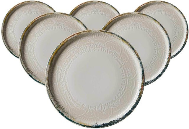 Ritzenhoff & Breker Pizzateller Alfonso aus Keramik, Weiß, 6er Set, Durchmesser: 30 cm - Bild 1