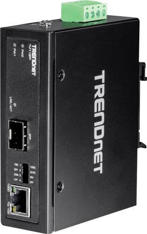 Trendnet TI-F11SFP Netzwerk-Medienkonverter Schwarz mit RJ-45 und SFP (mini-GBIC) für Ethernet/LAN - Bild 2