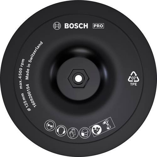 Bosch Klettverschlussteller Schwarz Durchmesser: 125 mm, Höhe: 8 mm - Bild 1