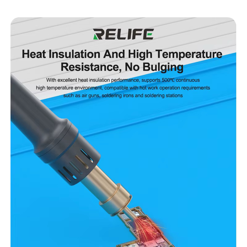 RELIFE RL-004DQ Silikon-Reparaturpad Luxusmodell in Blau, 35 Zoll, hochtemperaturbeständig bis 500 °C - Bild 3