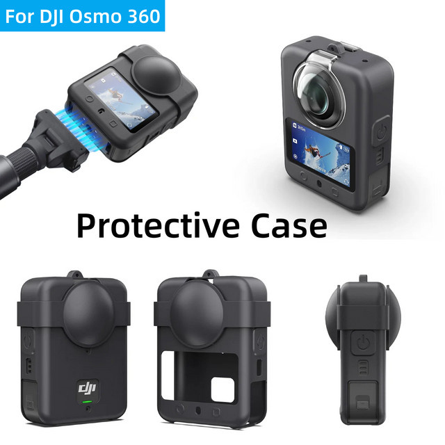 SZKOSTON Silikon Schutzhülle für DJI OSMO 360 Panoramakamera in Schwarz - Bild 1