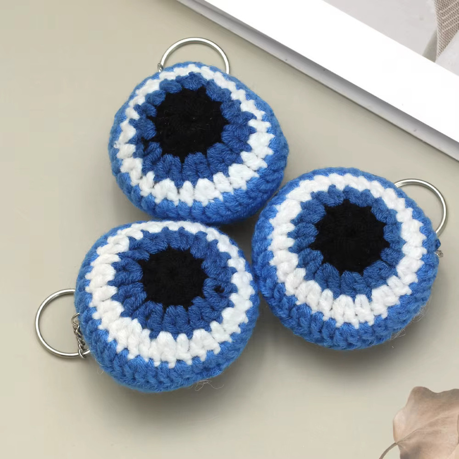 Schlüsselanhänger Lucky Eye, gewebtes Seil, Unisex - Bild 4