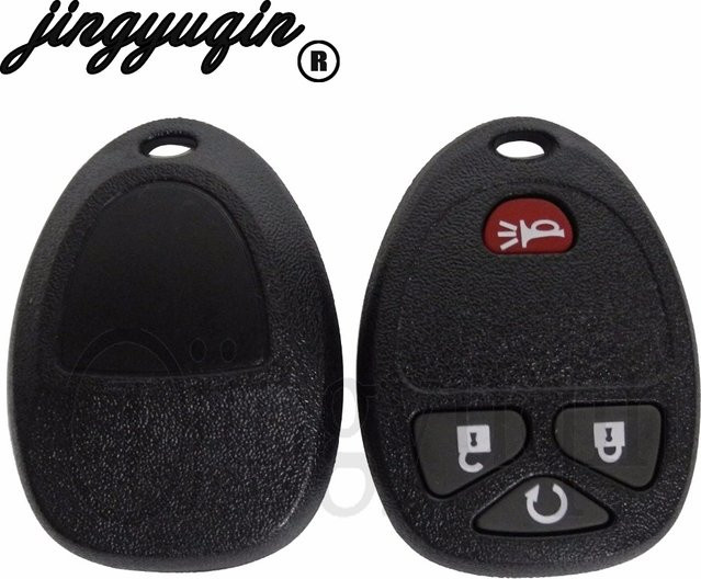 Jingyuqin Ersatzgehäuse für Auto-Fernbedienung in Schwarz, 4-Tasten-Shell mit ungeschnittener Klinge, passend für Chevrolet HHR 2006–2010 und Buick Terraza - Bild 1