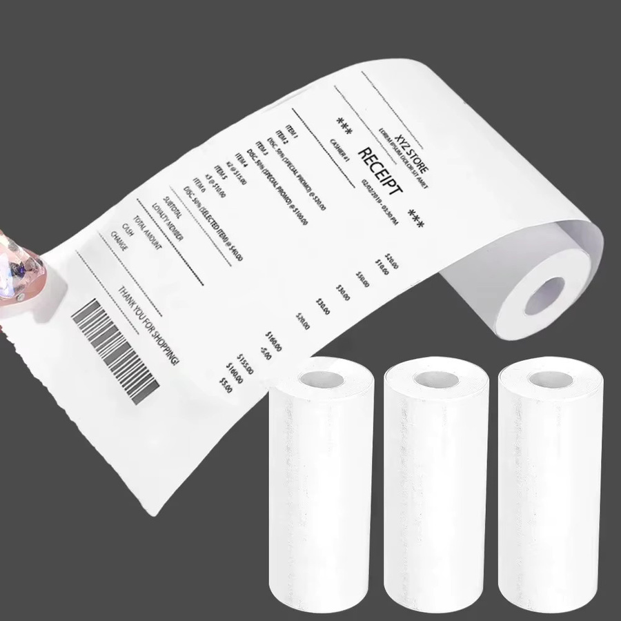 12 Stück selbstklebendes Thermopapier Rollen in Weiß für Mini-Drucker und Sofortdruckkameras, Durchmesser: 57 mm - Bild 3