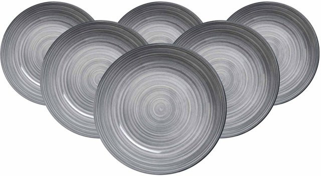 Ritzenhoff & Breker Suppenteller Sendai Wirbel Grau 6er Set Durchmesser: 20 cm - Bild 1