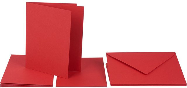 Folia Doppelkarten mit Umschlägen und Einlegeblättern in Rot - Bild 1