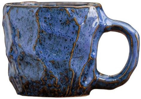 Woxueqing Keramik-Kaffeetasse in Mineralform, Blau, 270 ml - Bild 1