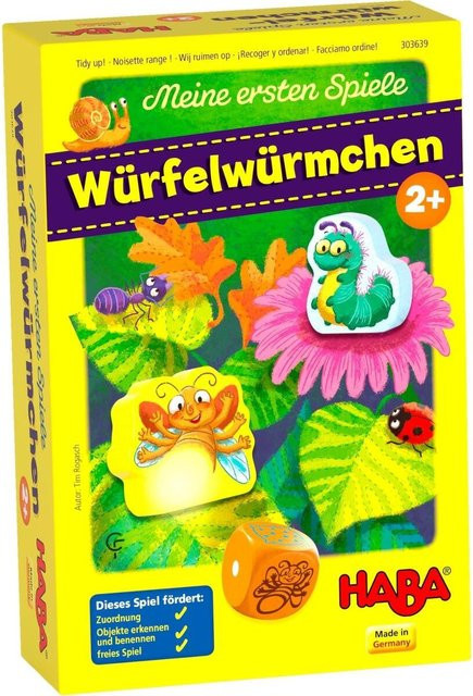 HABA Meine ersten Spiele - Würfelwürmchen, Kinderspiel, Holz, ab 2 Jahre - Bild 1