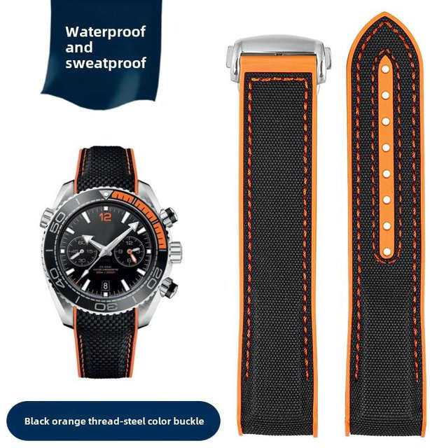 ZETHYDUM Uhrenarmband Silikon, orange, Herren, 22mm - Bild 1