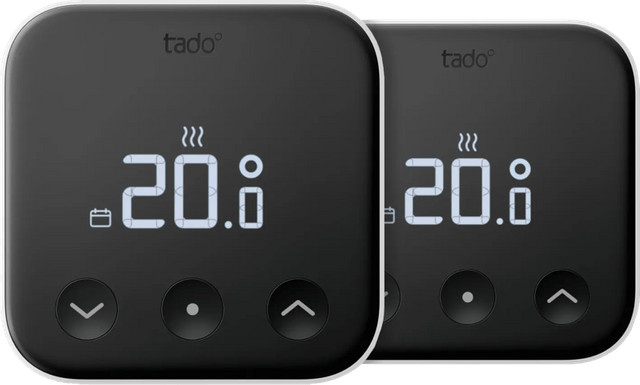 Tado Smart-Thermostat X Multi-Zone Kabelgebunden Erweiterung Doppelpack Schwarz mit App-Steuerung und Smart Home Integration - Bild 1
